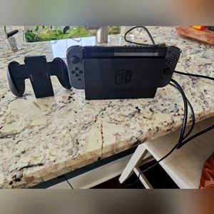 Nintendo switch, 2 controllers, controller adapter, power supply and HDMI cable